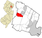 Essex County New Jersey incorporated and unincorporated areas Roseland highlighted